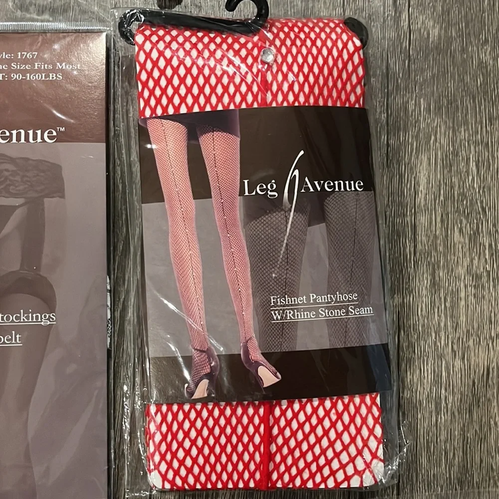 Leg Avenue assortment of stocking and hosiery pantyhose garterbelt